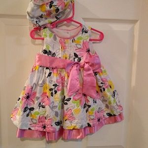 Adorable floral dress and diaper cover